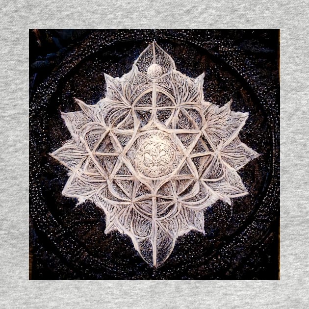 Metatron Fractal Mandala Zentangle lilac by Prilidiarts